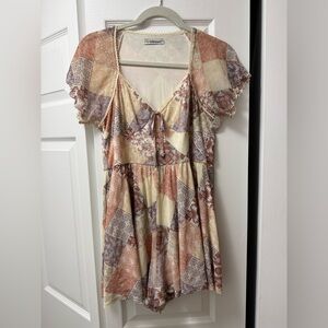 Urban Outfitters Patchwork Mini Romper